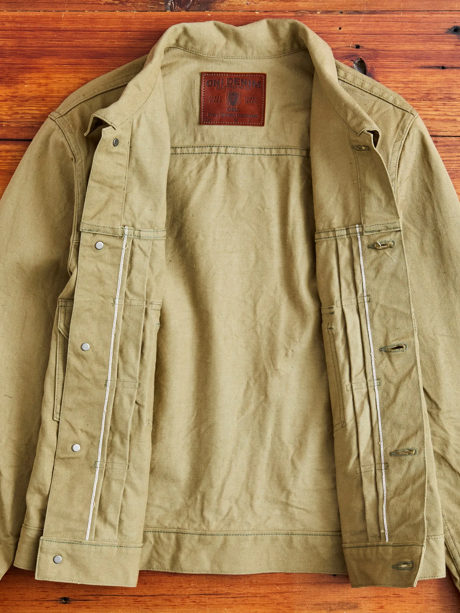 02517-BRD "British Drill" Selvedge Katsuragi Jacket in Beige