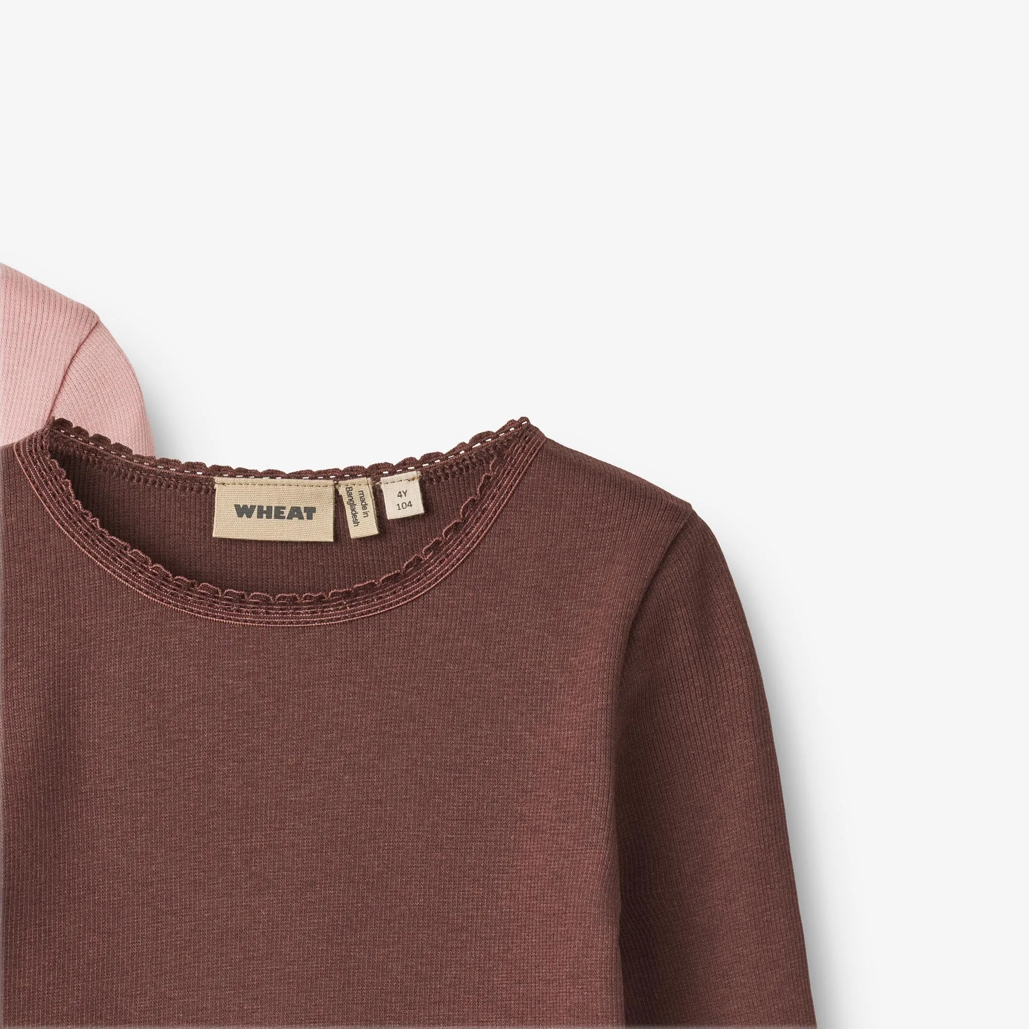 2 Rib T-Shirt L/S Reese - rose frost eggplant