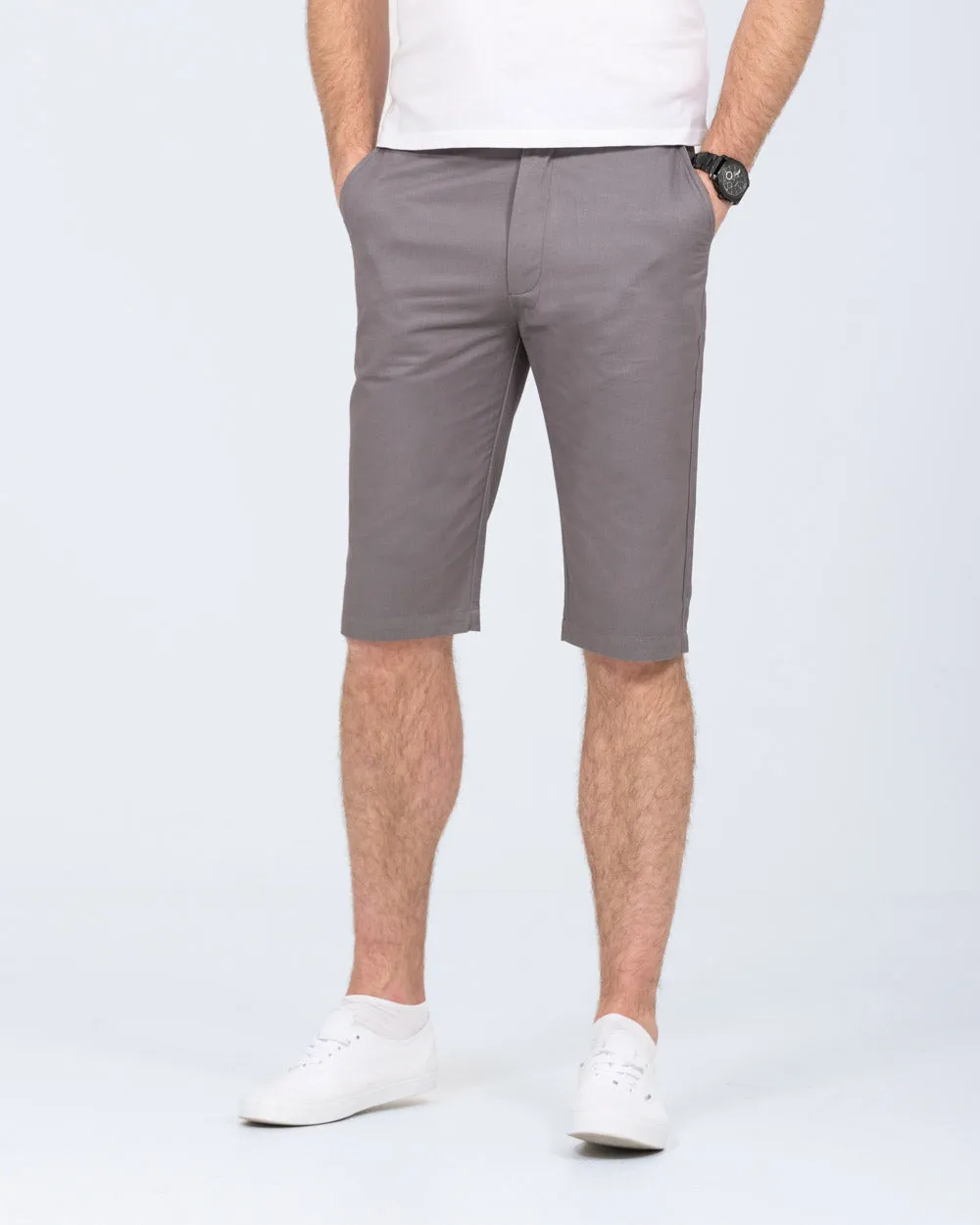 2t Alex Tall Chino Shorts (mid grey)