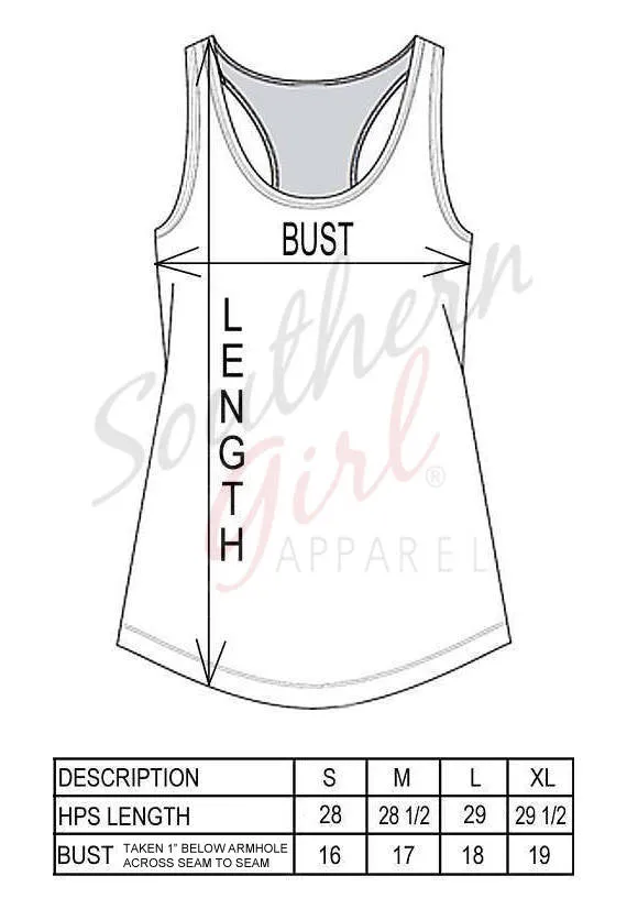 American Flag Heart Grey Racerback Tank Top