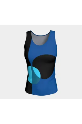 Bauhaus Blue Fitted Tank Top