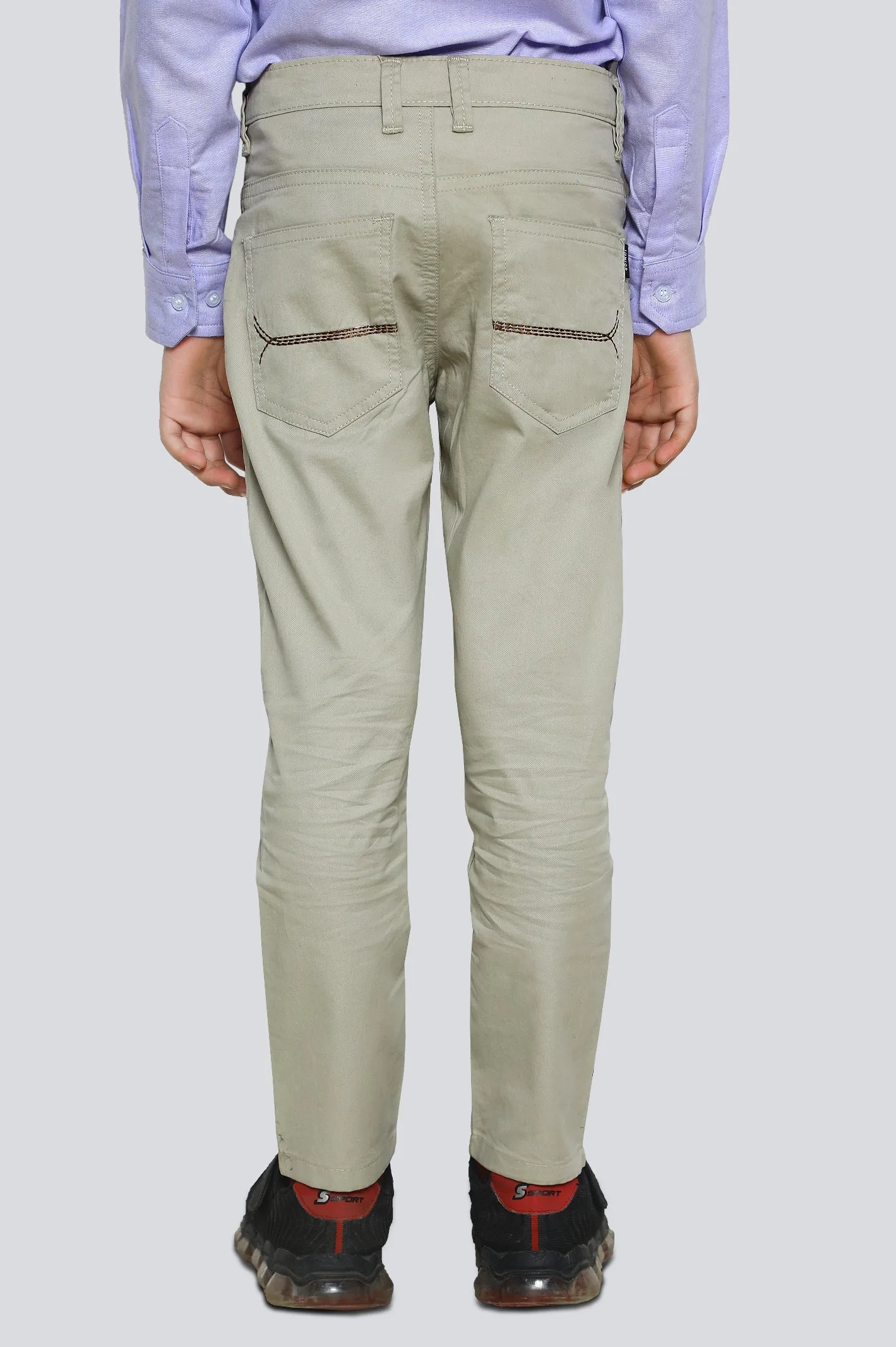 Beige Slim Fit Chino Trouser