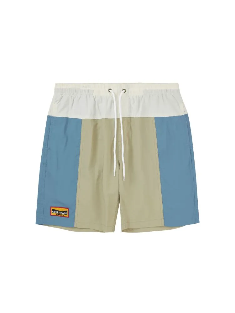 CHILLHANG Retro Colorblock Fitness Shorts