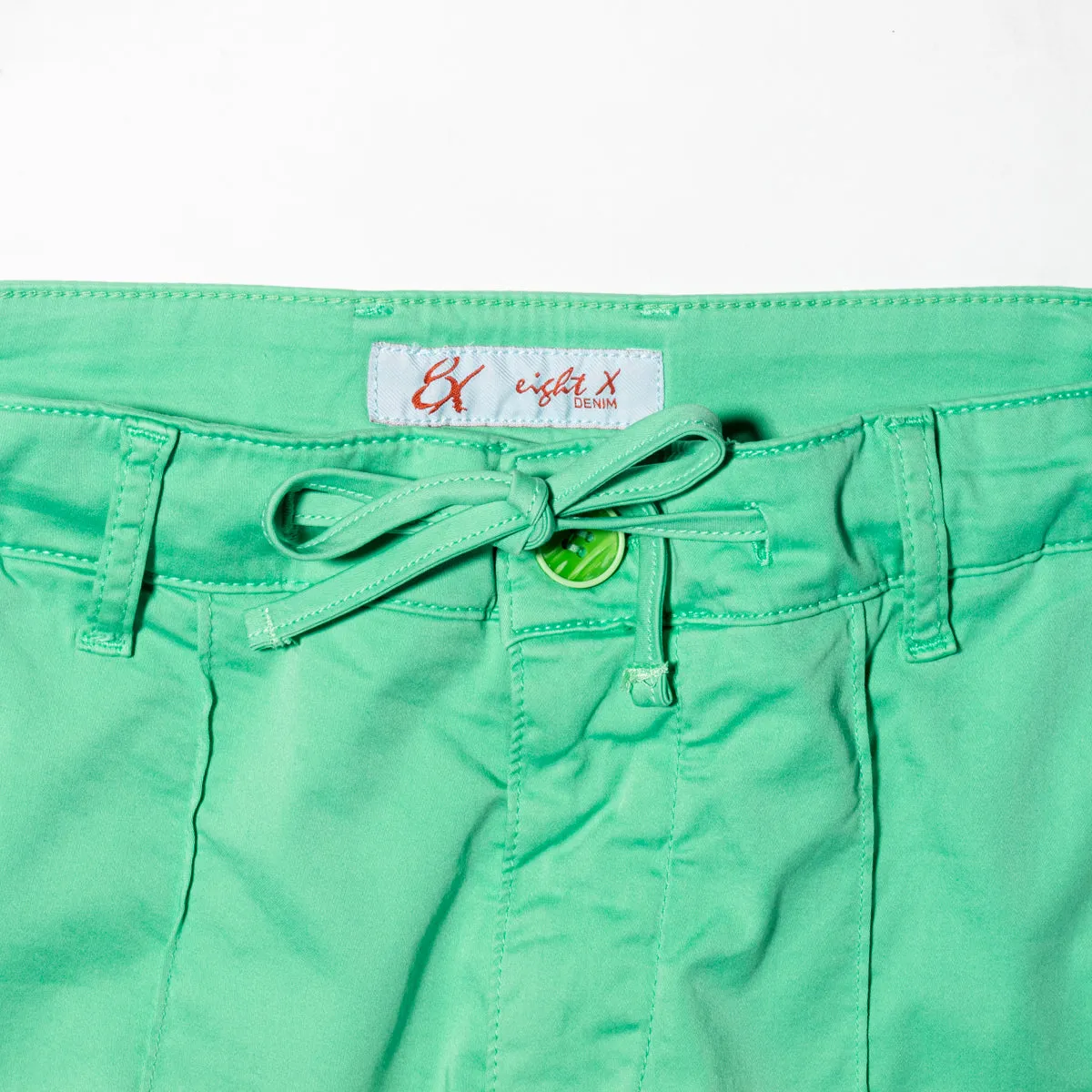 Chino Shorts w/ Drawstring Waist - Mint Green