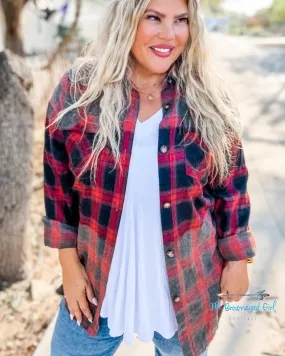 Distressed Button Down Flannel Tahoe Plaids