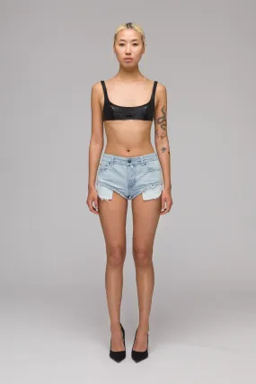 'DOUBLE SHIFT' PATCHWORK DAISY DUKES