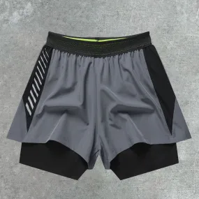 Fitness Running Quick Dry Shorts Track and Field Double Layer Sports Shorts