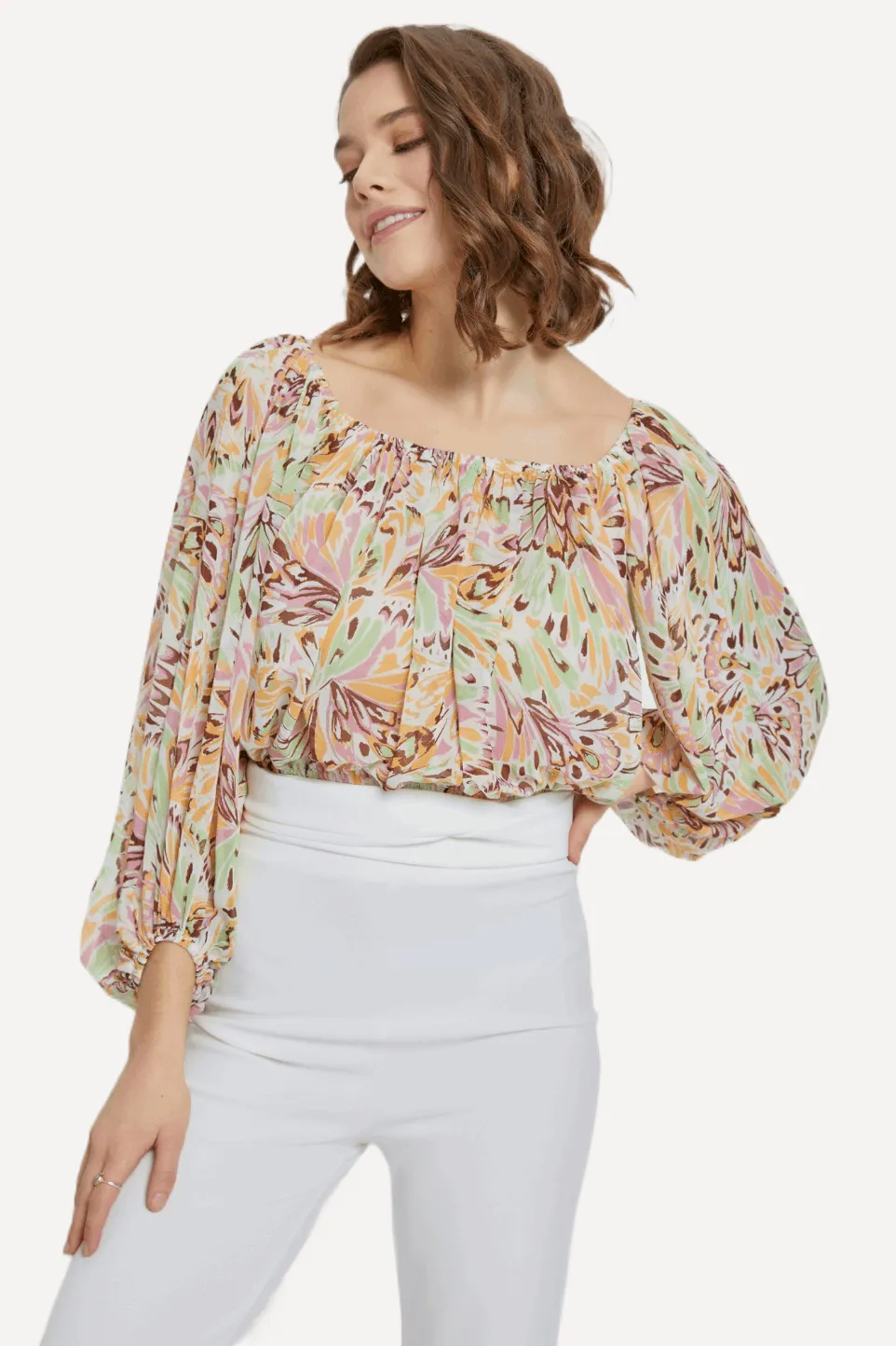 Floral Cold Shoulder Top