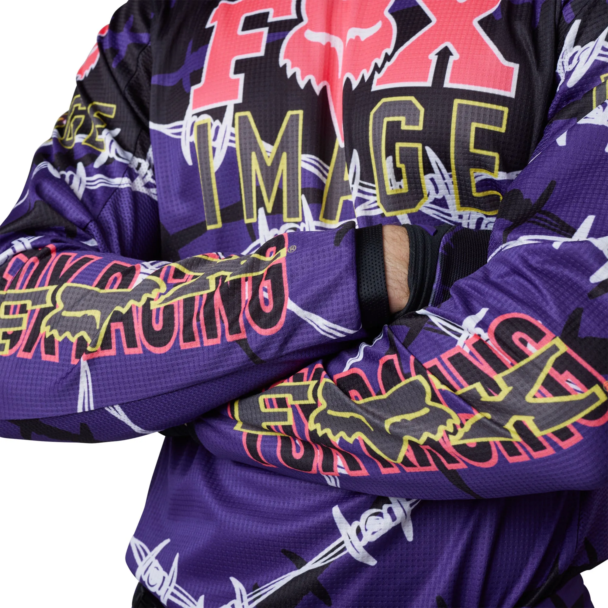 Fox Racing  180 Barbed Wire Special Edition Jersey Breathable Lightweight Purple