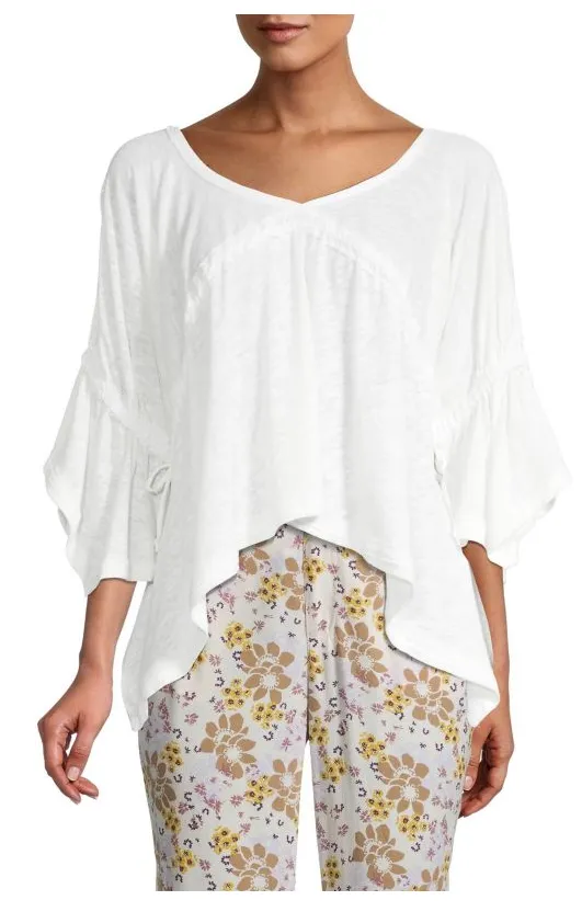 Free People Womens Sand Storm Flounce Top, Size Small