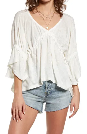 Free People Womens Sand Storm Flounce Top, Size Small