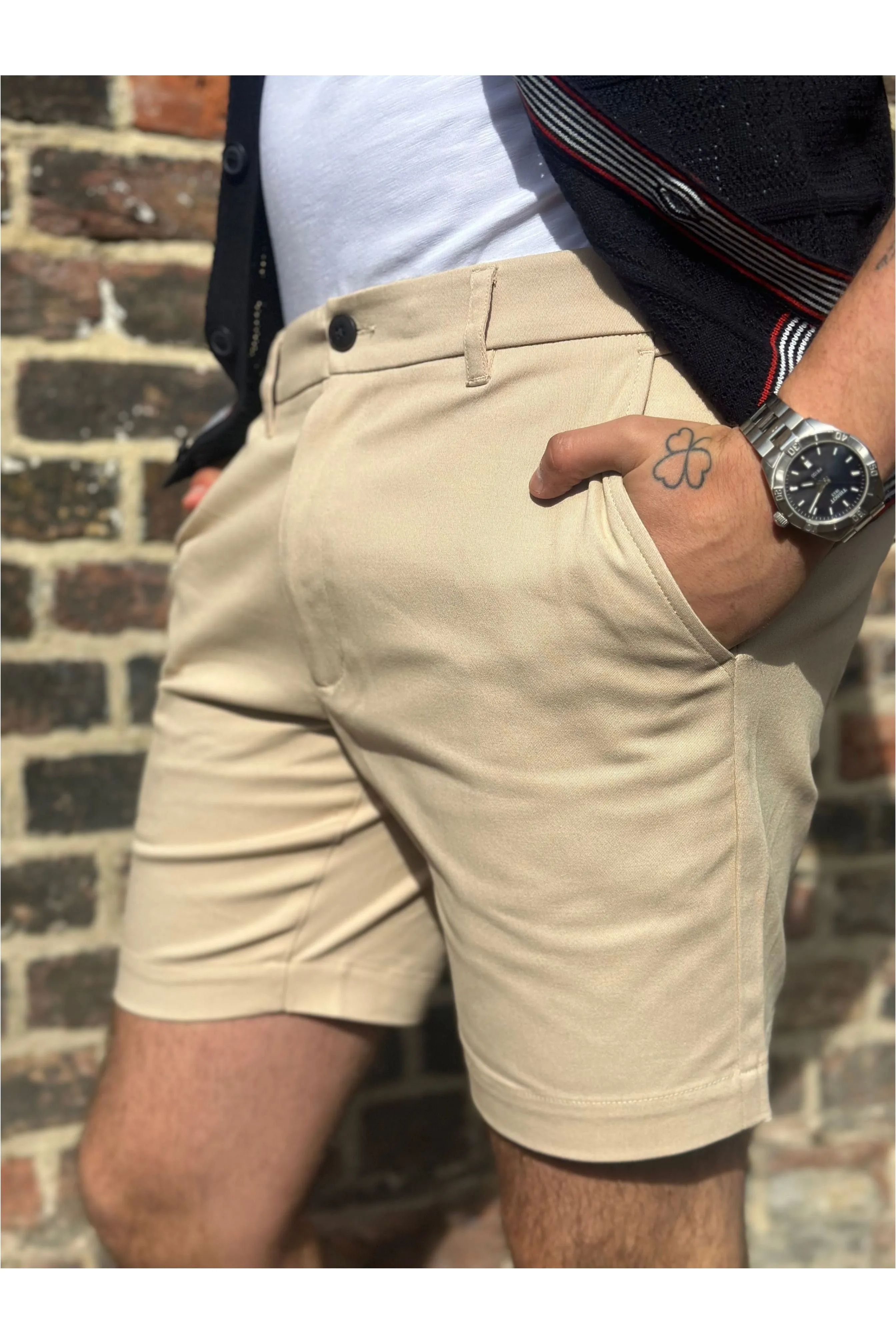 Gabicci - Cooper Cotton Twill Oatmeal - Shorts