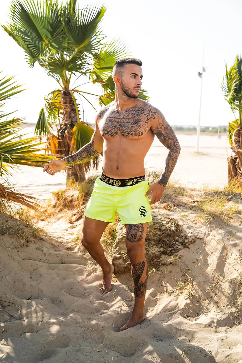 Icon Swim Shorts - Neon Yellow