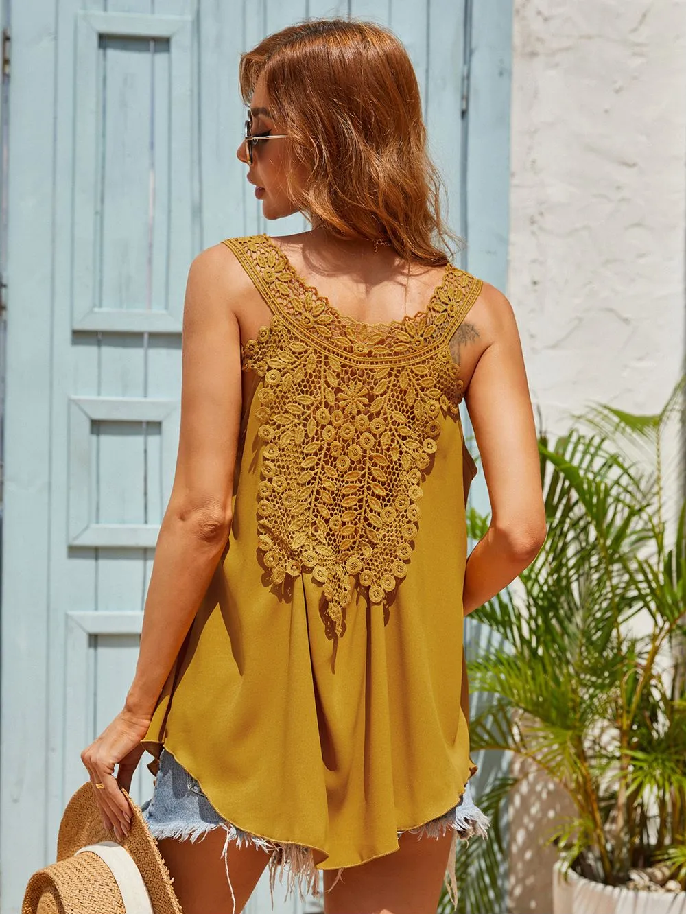 Lace Applique Summer Tank