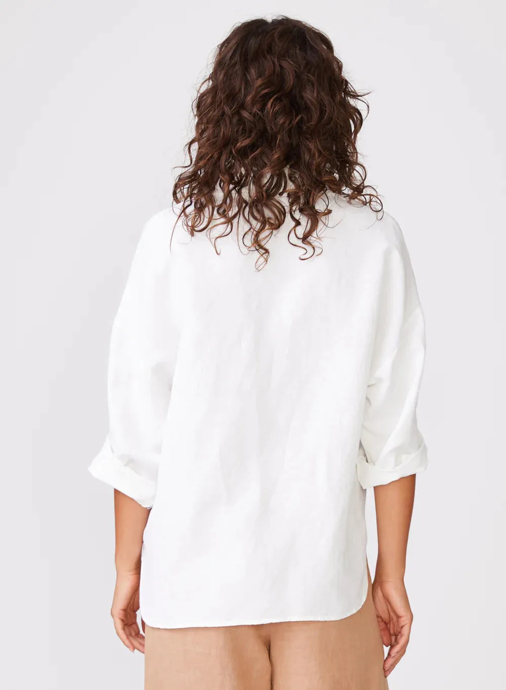 Linen Oversized Shirt, Black