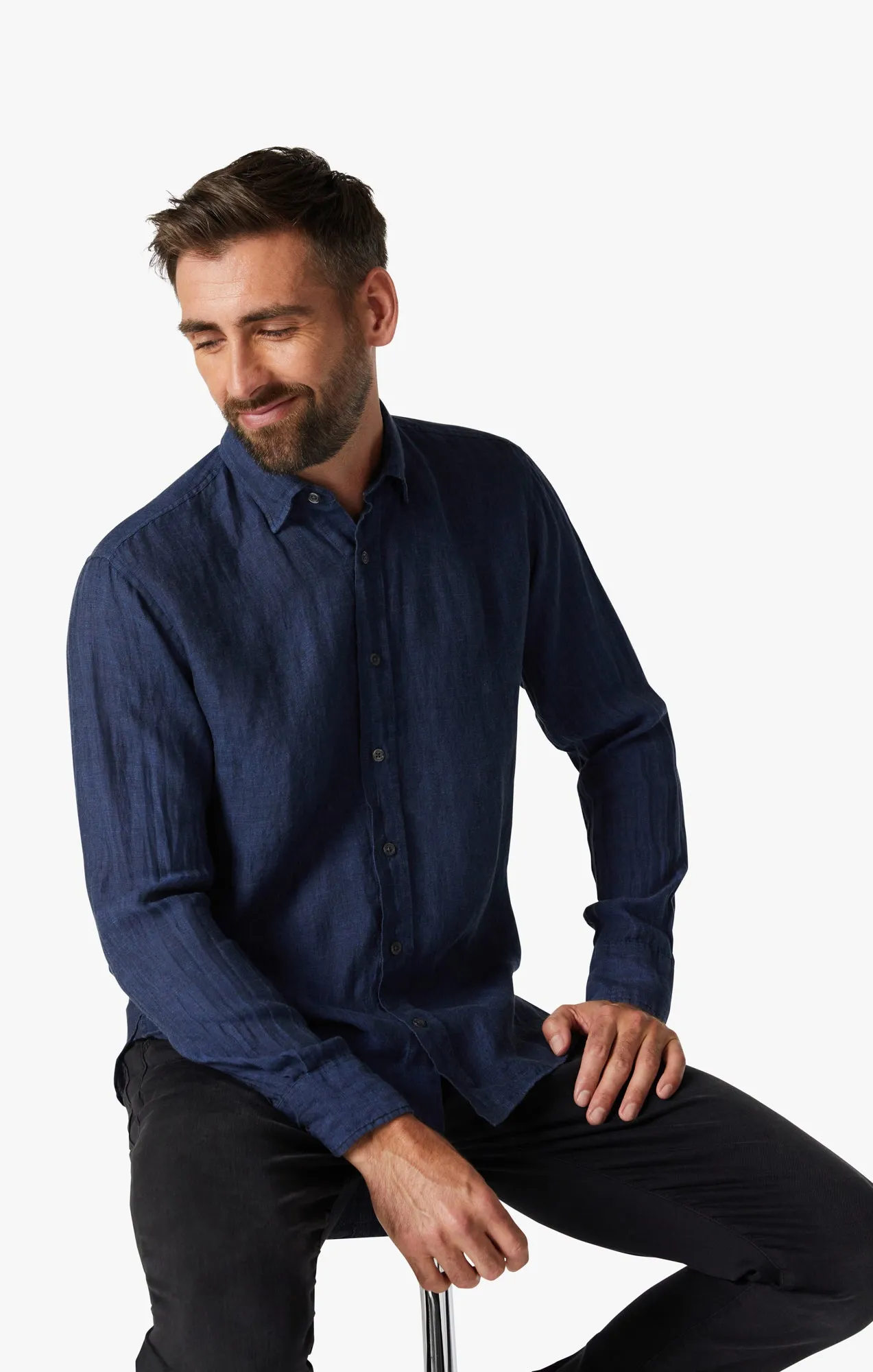 Linen Shirt in Indigo