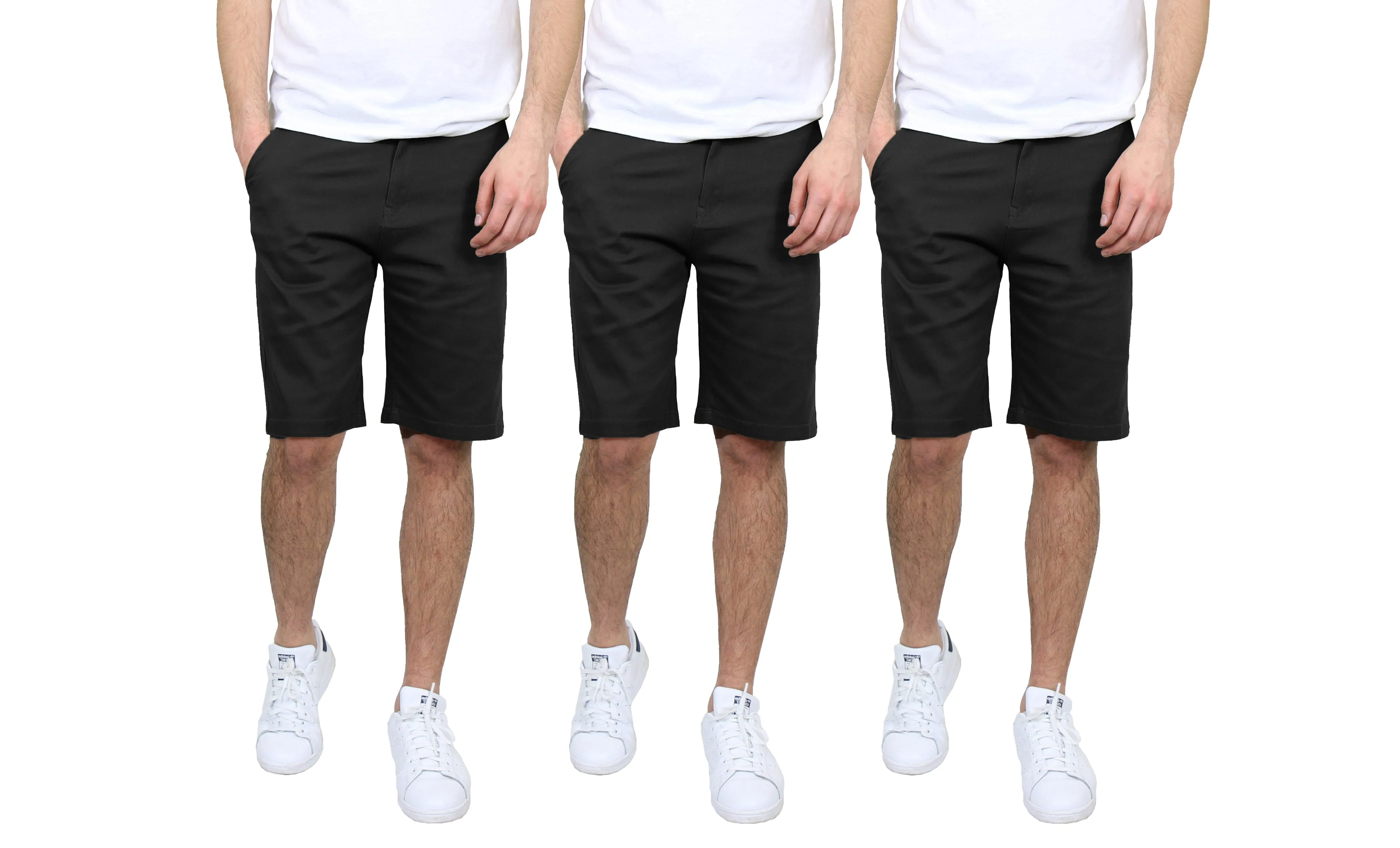 Men's 3Pack Cotton Stretch Chino Shorts