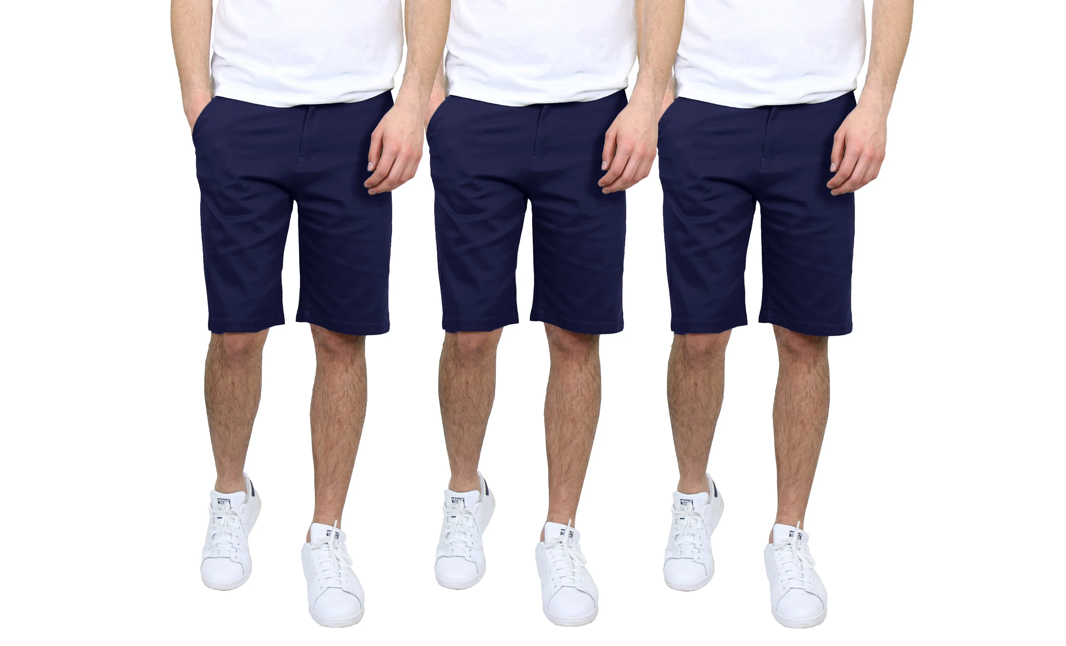 Men's 3Pack Cotton Stretch Chino Shorts