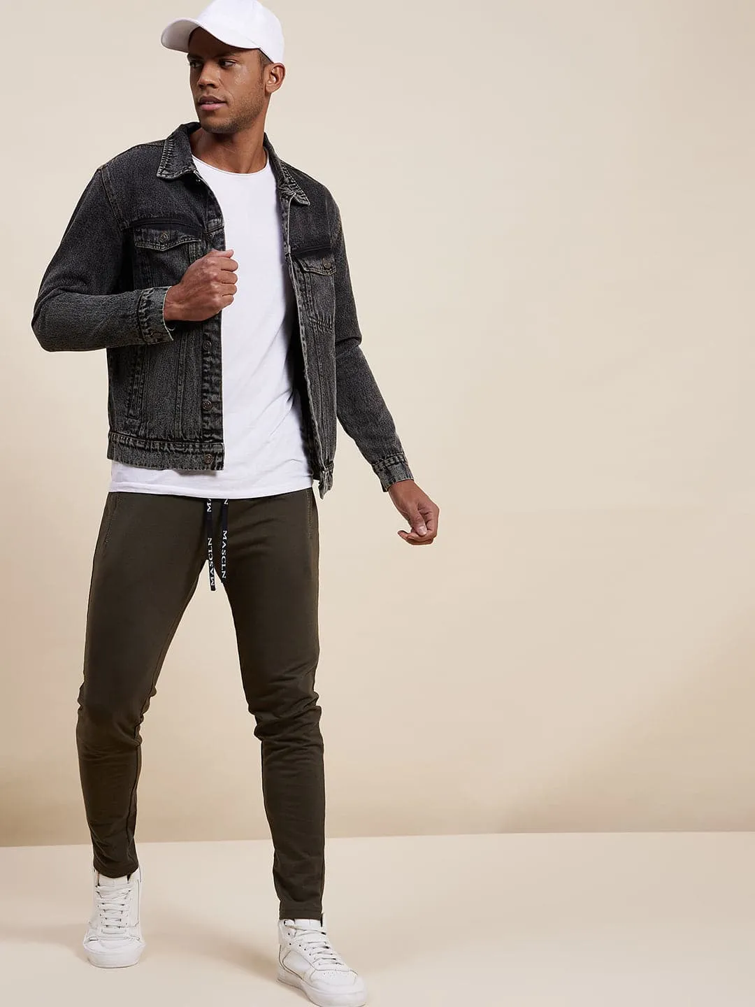 Men's Black Washed Denim Jacket - LYUSH-MASCLN