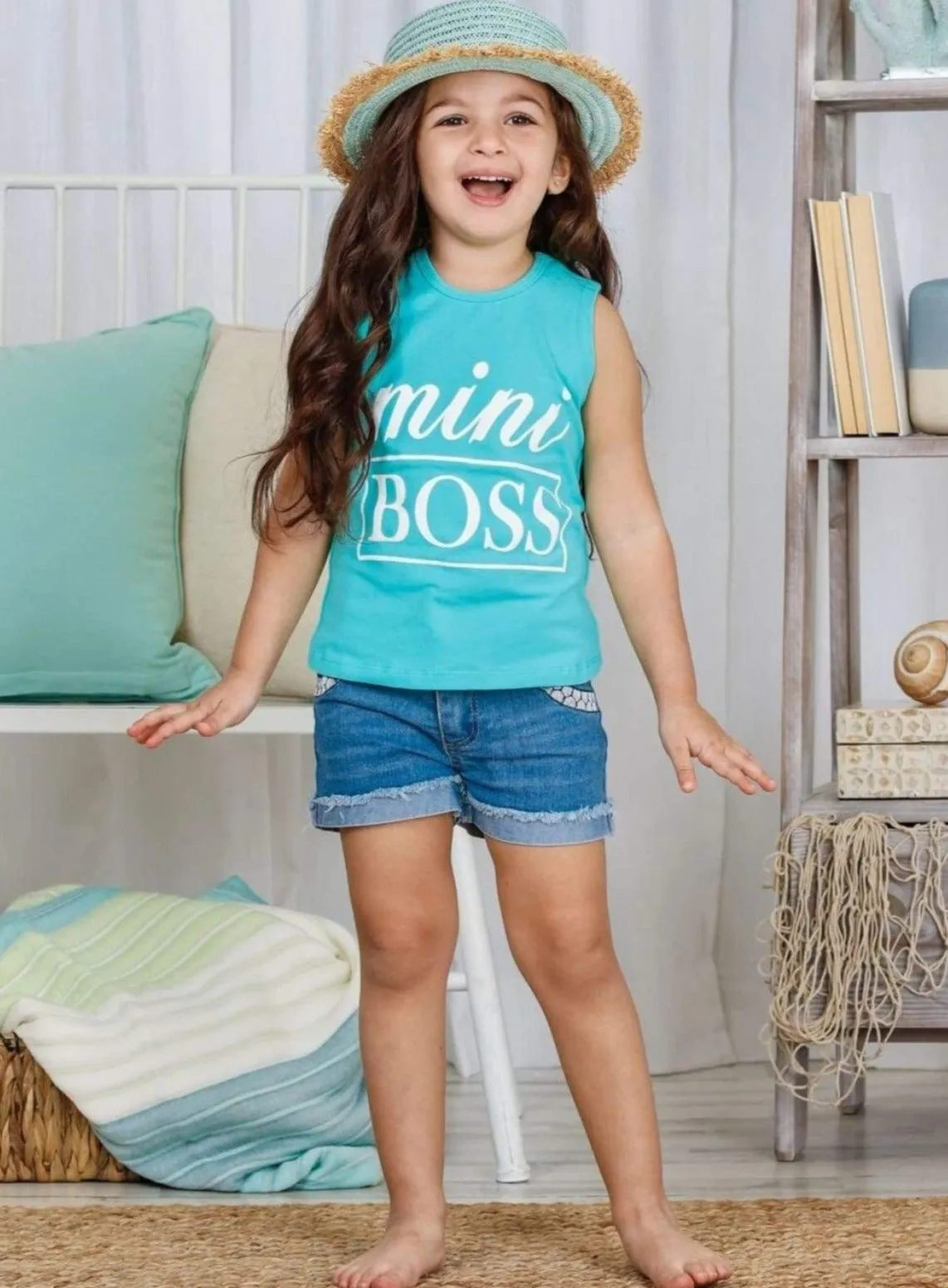 Mini Boss Mint Tank Top