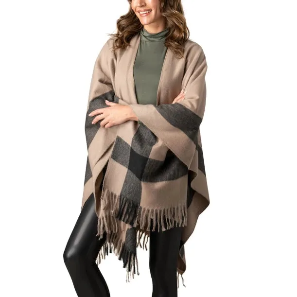 Natalie Classic Plaid Wrap