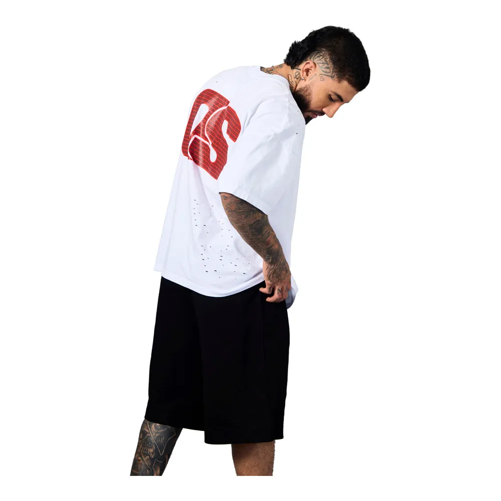 Ownership Men's Solid T-Shirt - White & Red