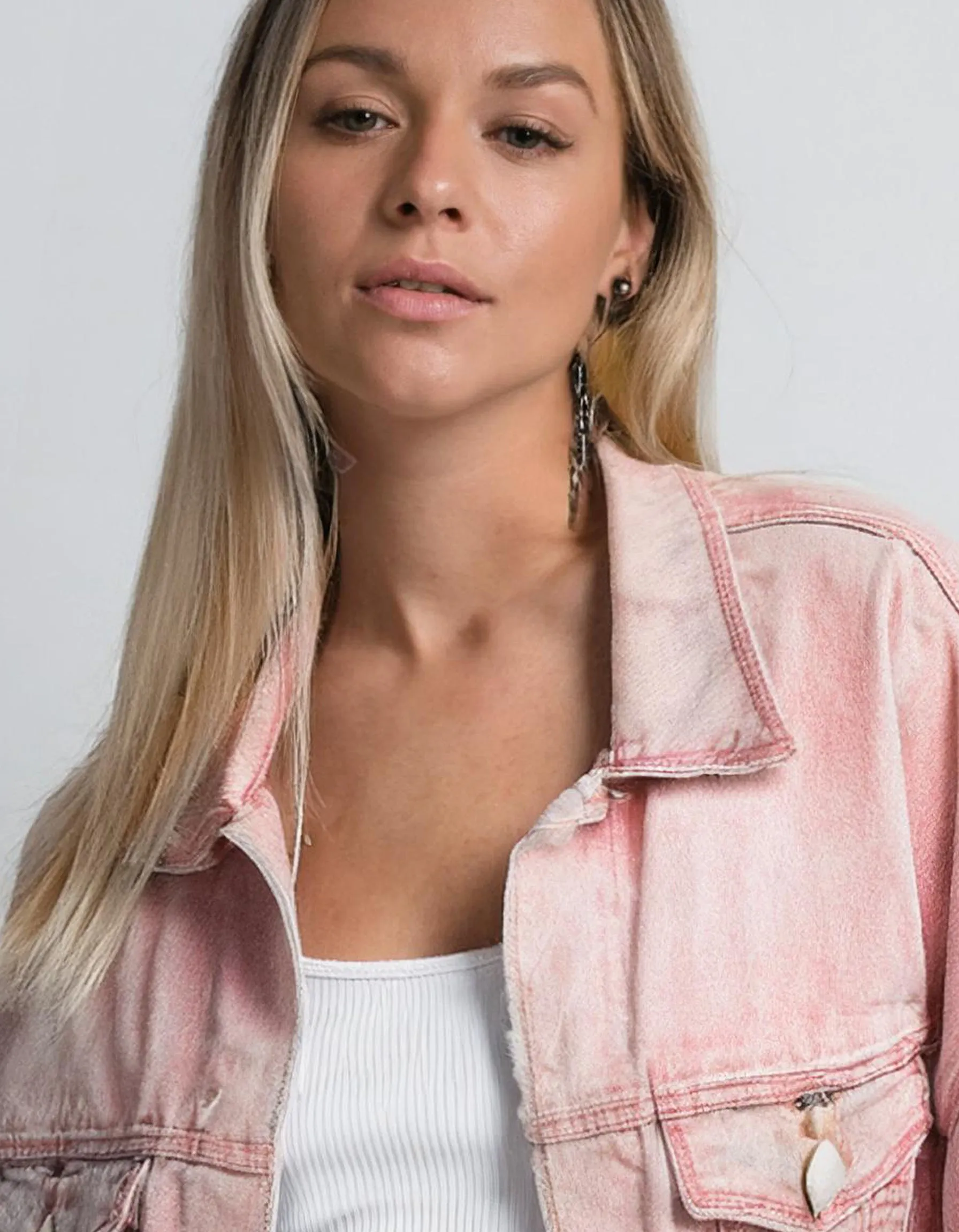 Pink Denim Jacket