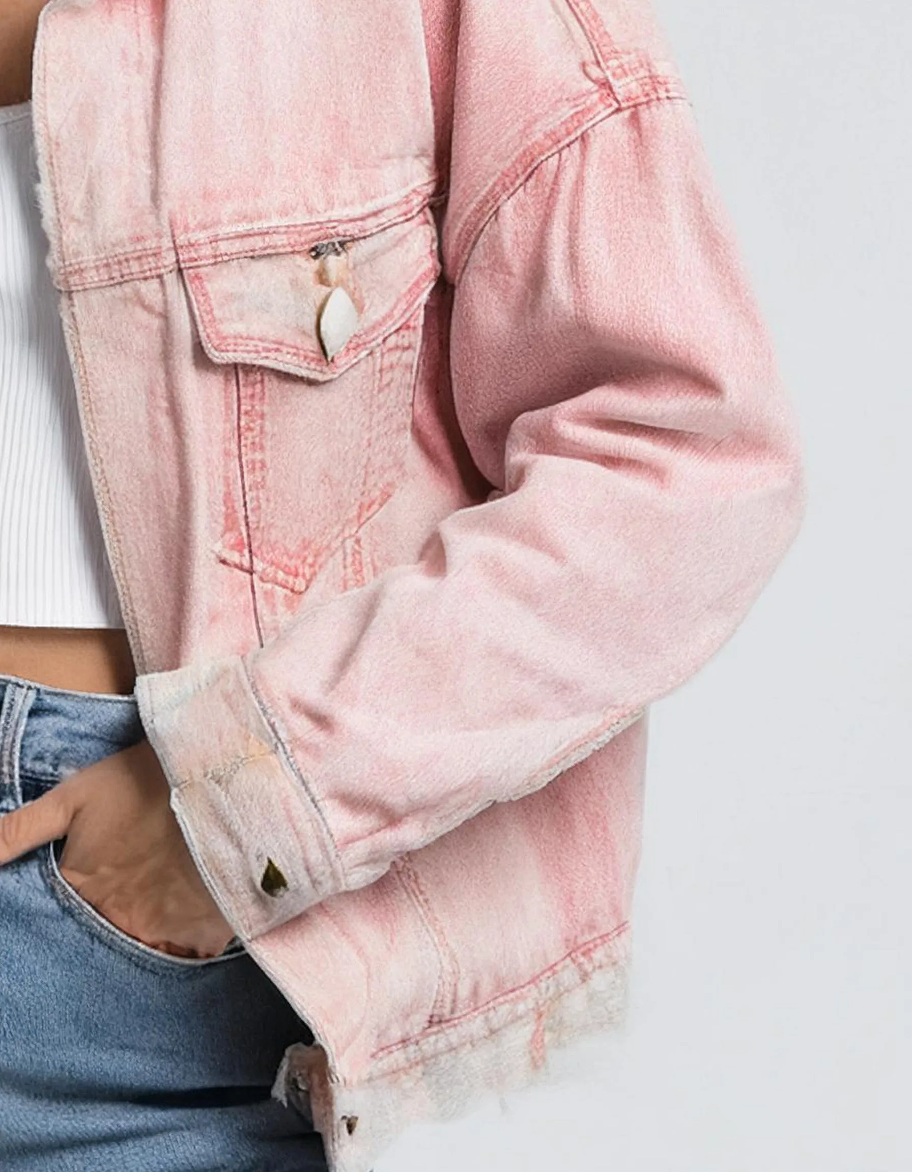 Pink Denim Jacket