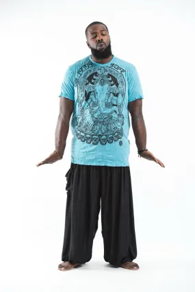 Plus Size Mens Batman Ganesh T-Shirt in Turquoise