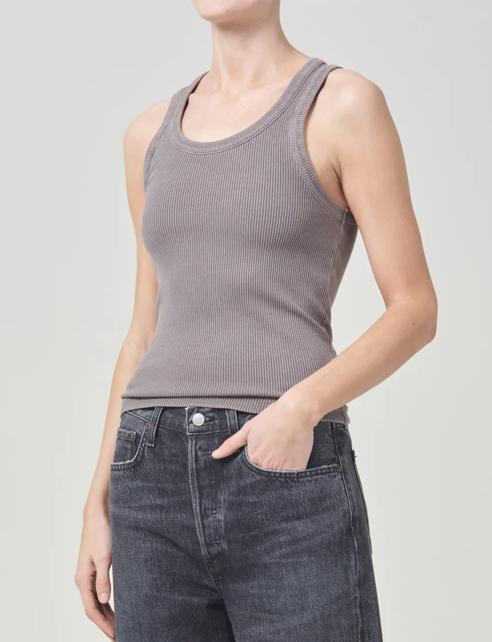 Poppy Scoop Neck Tank, Shaker