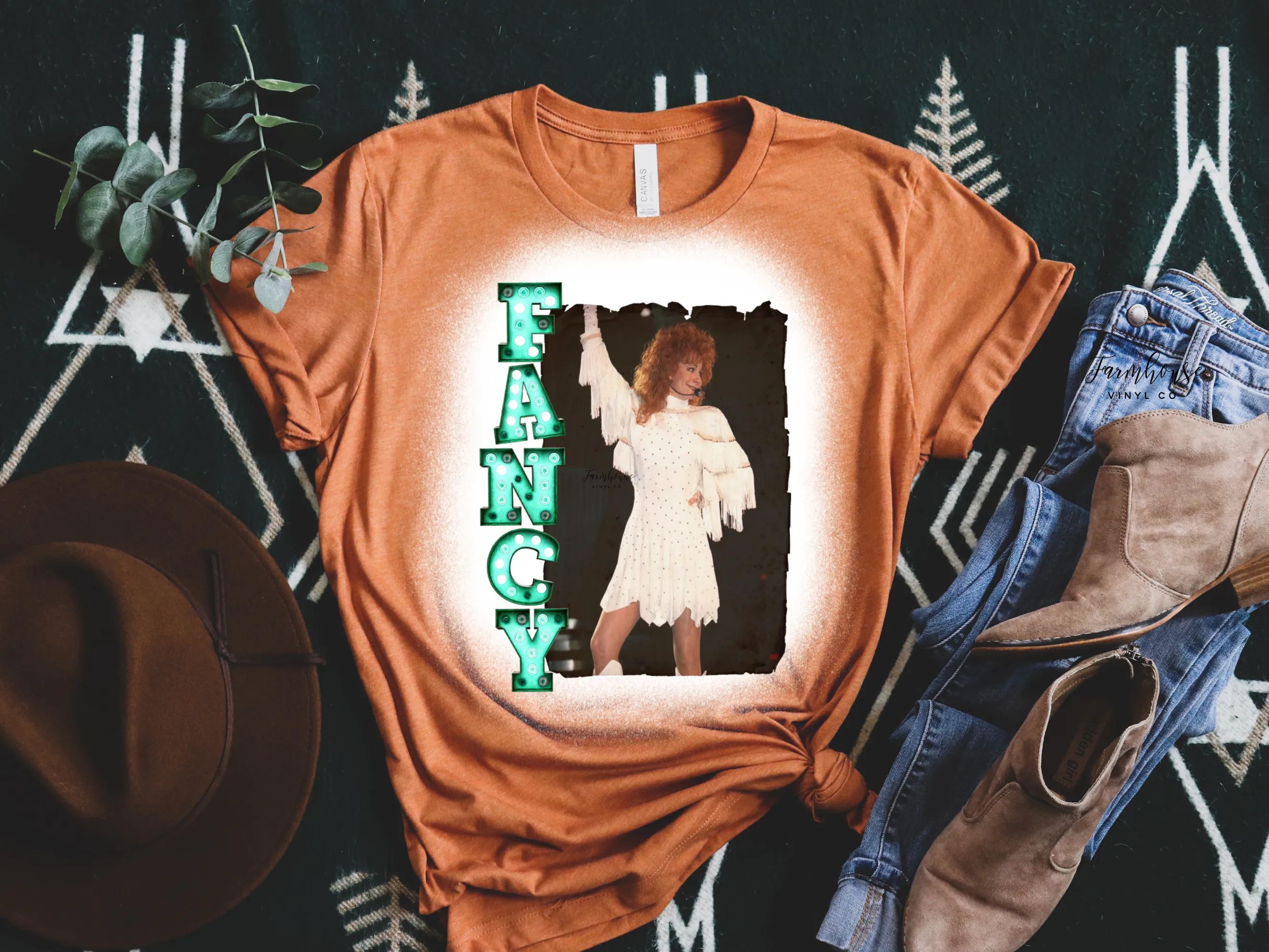 Reba Country Music Bleached Shirt