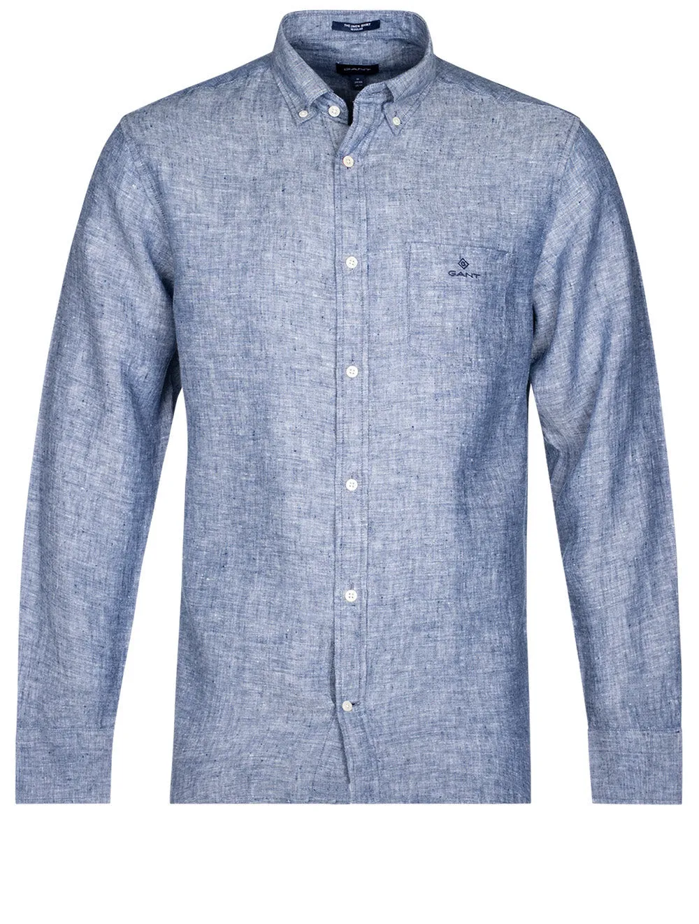 Regular Linen Shirt Button-down Persian Blue