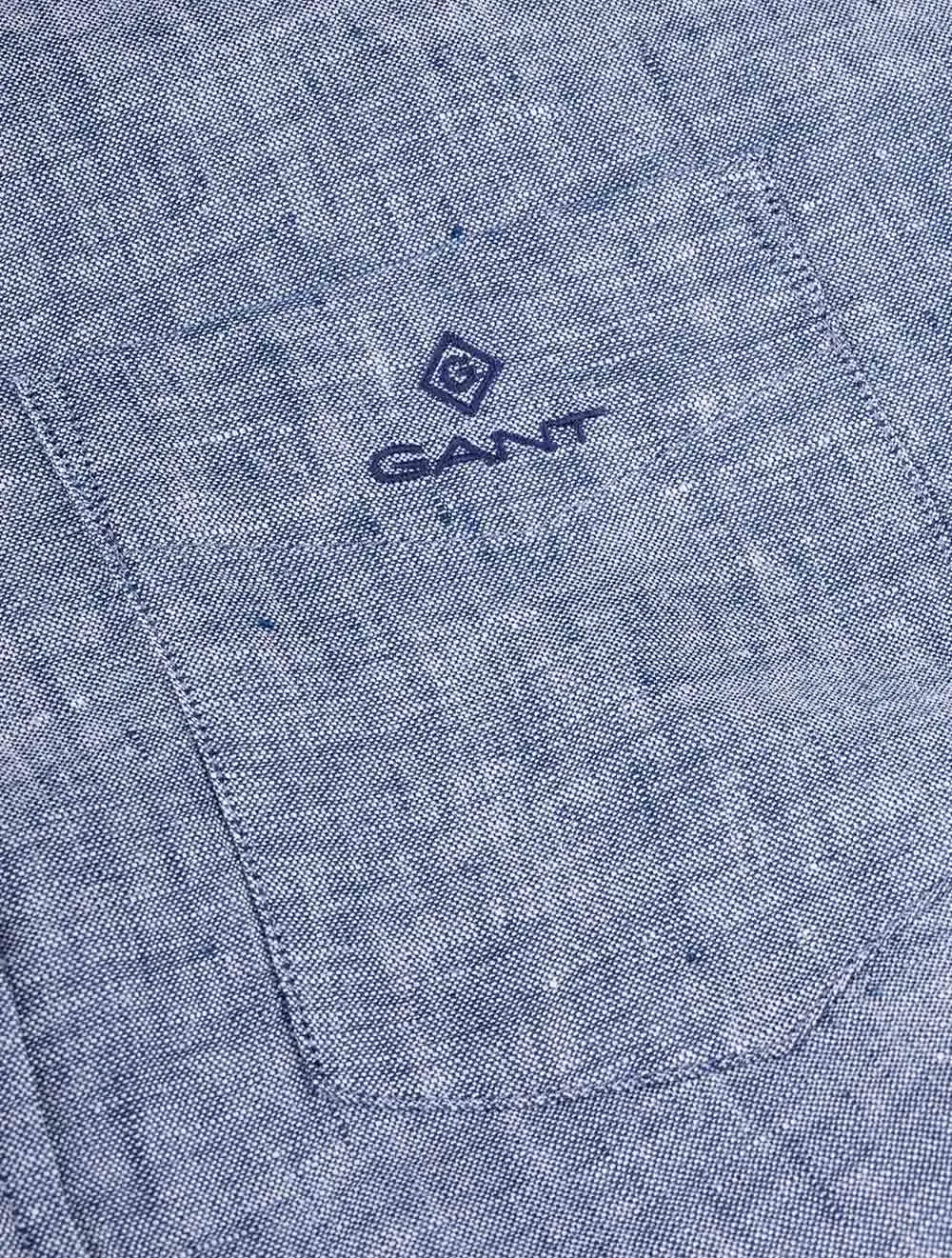 Regular Linen Shirt Button-down Persian Blue