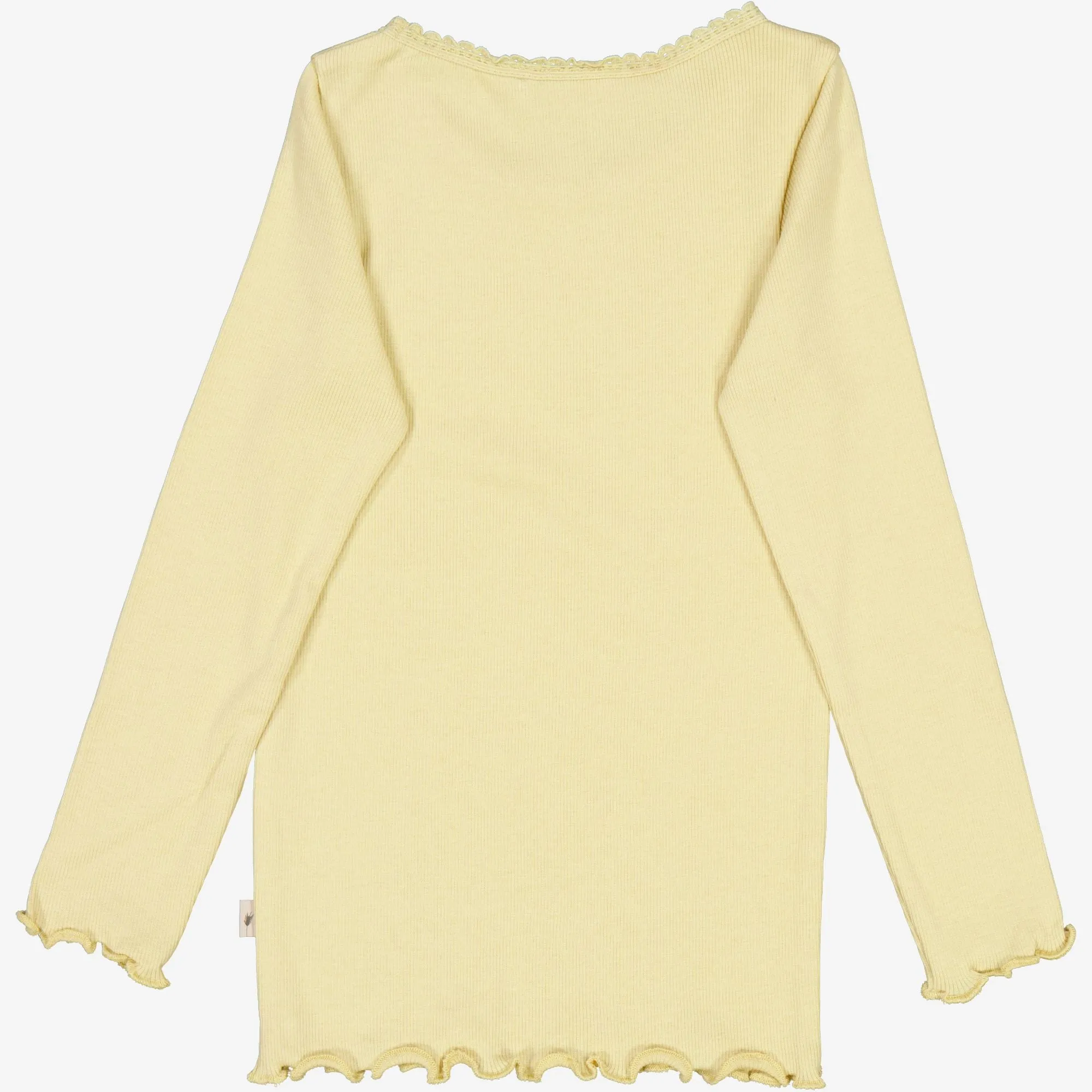 Rib T-Shirt Lace LS - yellow dream