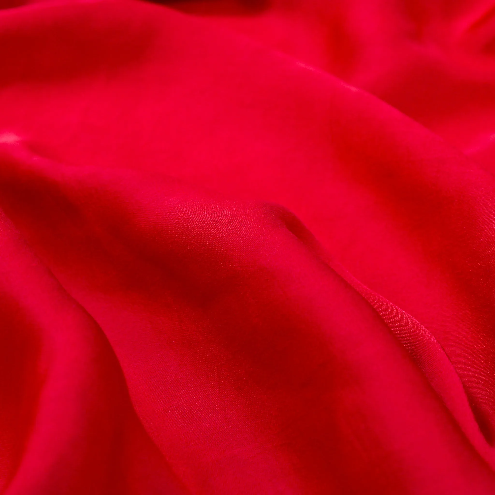 ROSE RED POLY CHARMEUSE