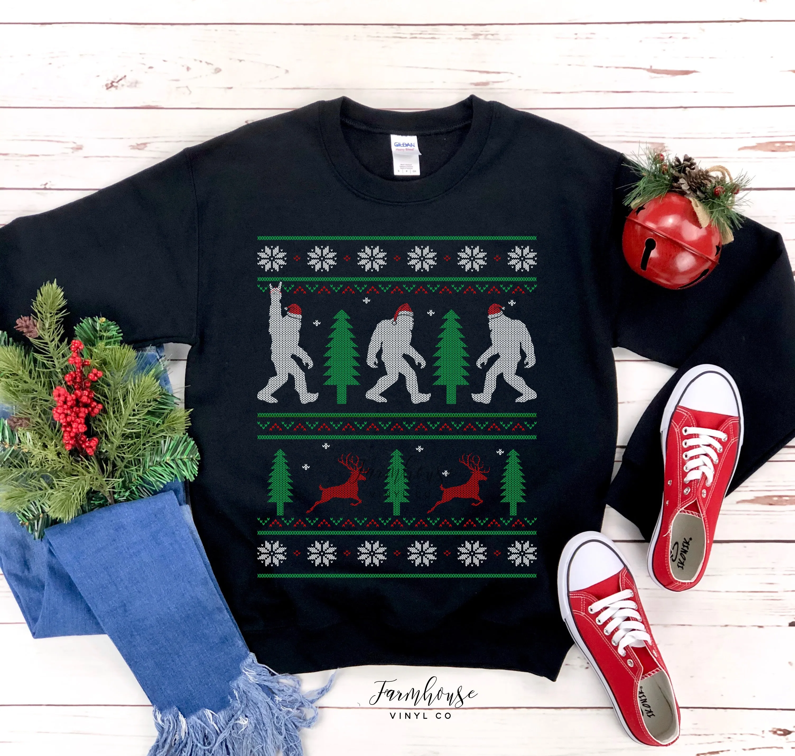 Sasquatch Big Foot Ugly Christmas Sweatshirt