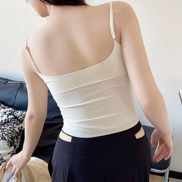 Seamless Fixed Coaster Camisole Ice Silk Breathable Underwear