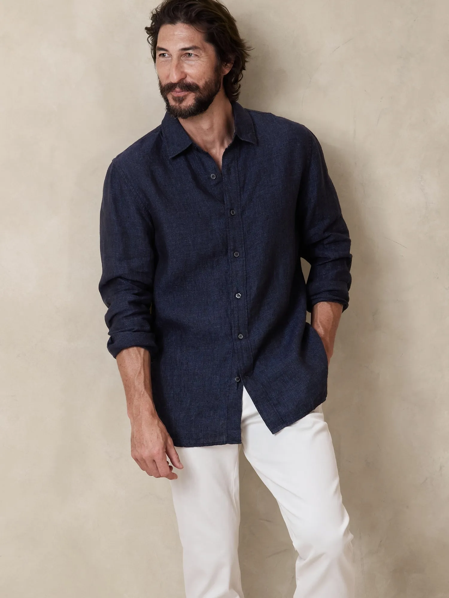 Slim Castello Linen Shirt