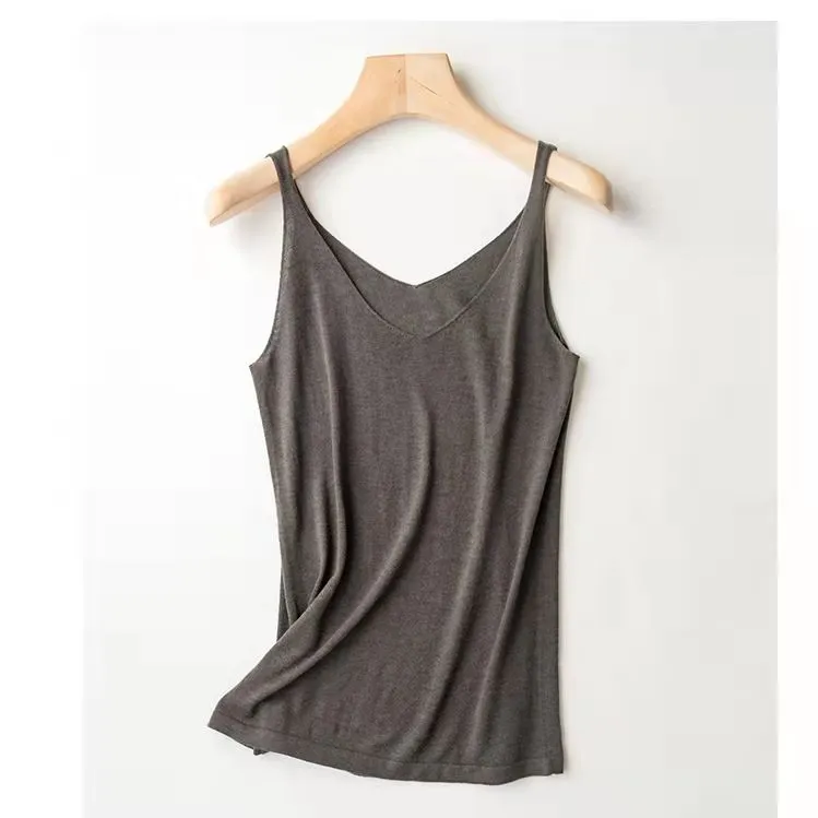 Slim Fit Camisole Tank Tops for Women, Durable Comfy Soft Stretch Cotton Basic Cami