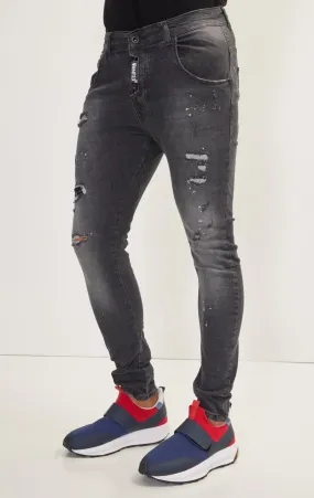 Slim-Fit Casual Jeans - Anthracite