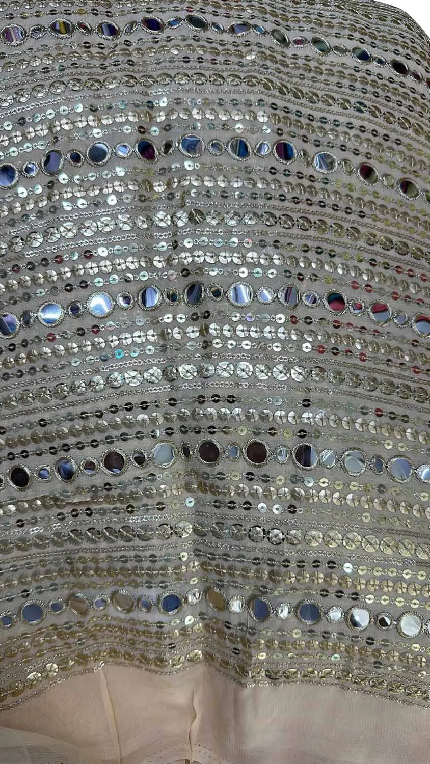 Sparkling Sequins Georgette Fabric for Trendy Looks