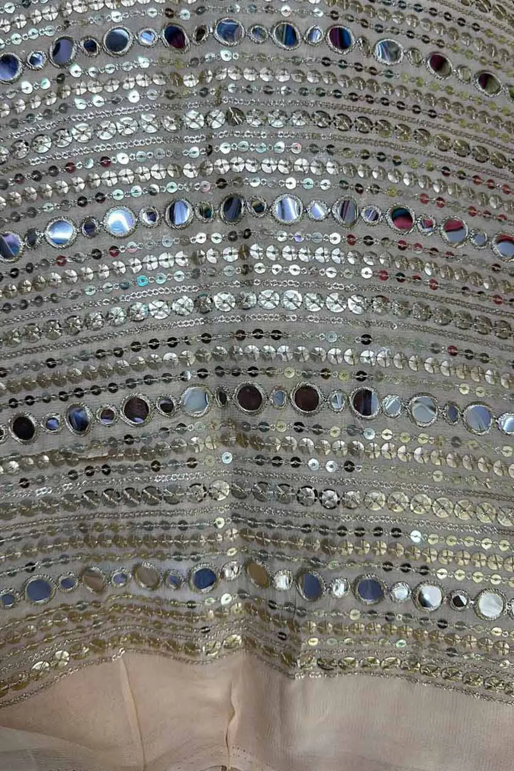 Sparkling Sequins Georgette Fabric for Trendy Looks