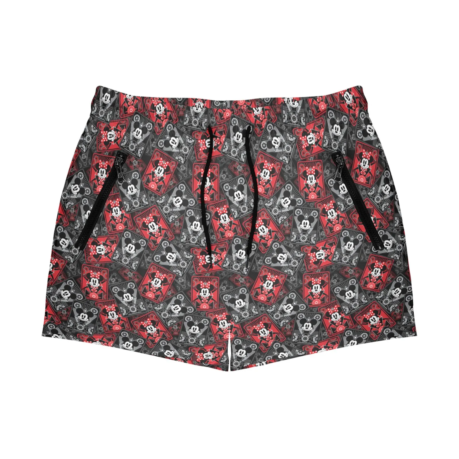 Steamboat Mickey And Minnie Cards Men's Quick Dry Athletic Shorts