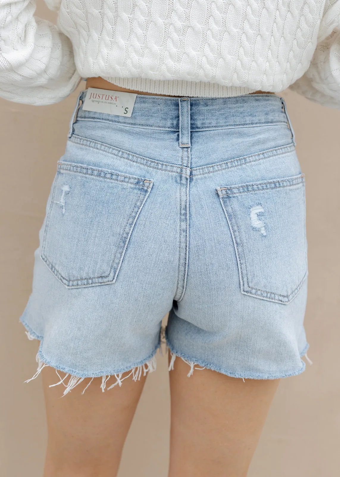 Sunny & 75 Vintage Frayed Denim Shorts