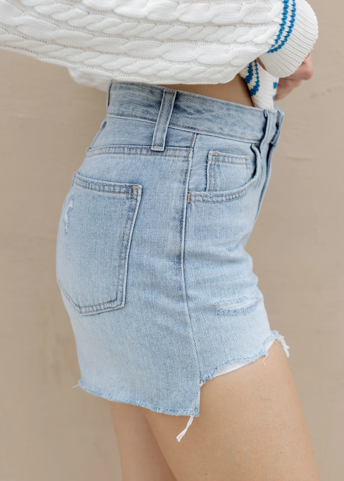 Sunny & 75 Vintage Frayed Denim Shorts