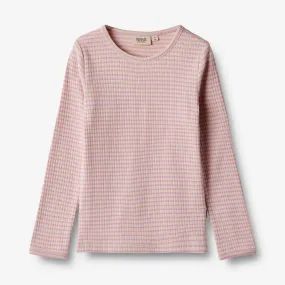 T-Shirt L/S Britt - pink lilac stripe