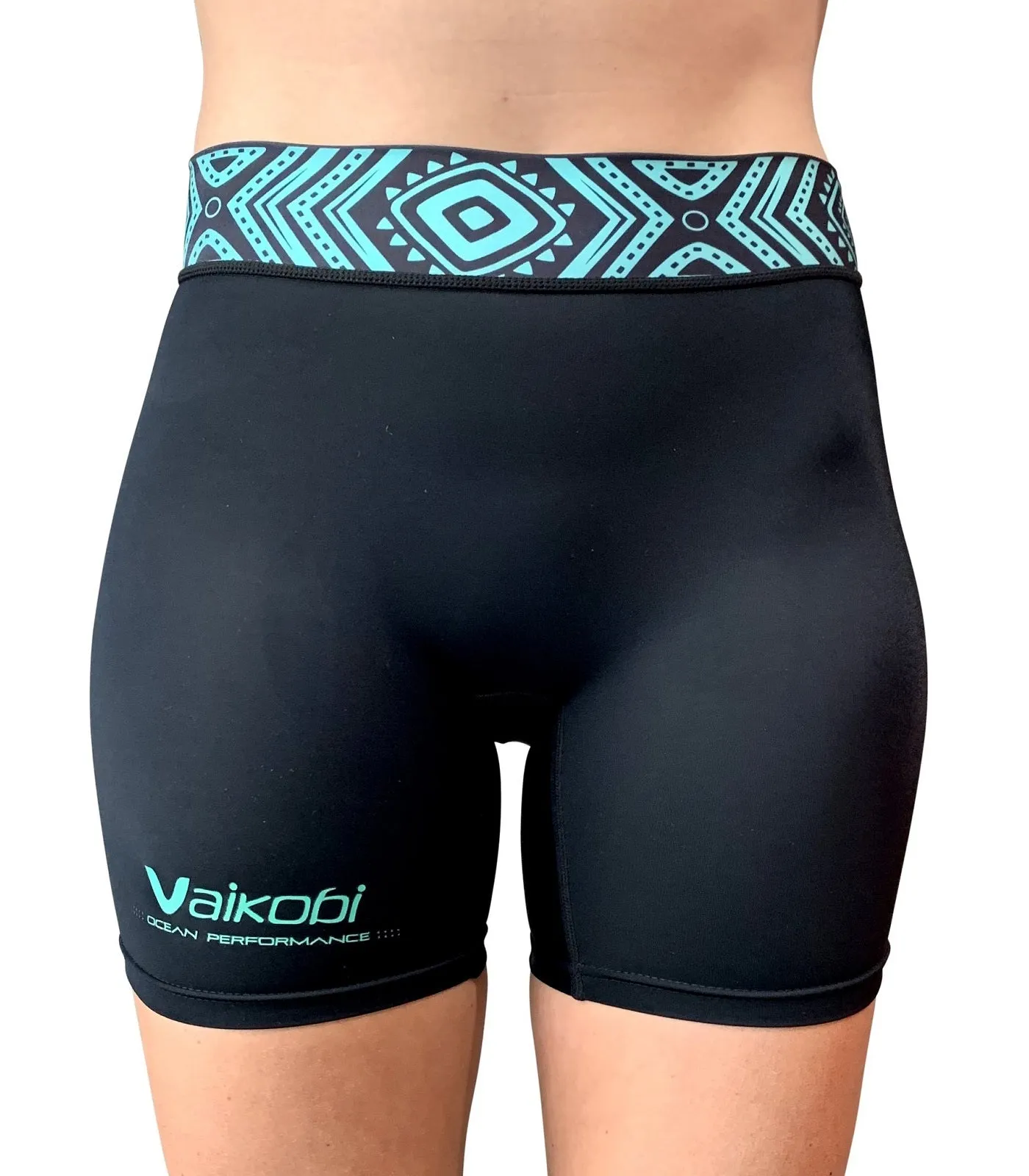 Vaikobi - VOCEAN Women's Paddle Shorts - Black/Teal