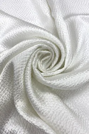 White Hammered Silk Satin