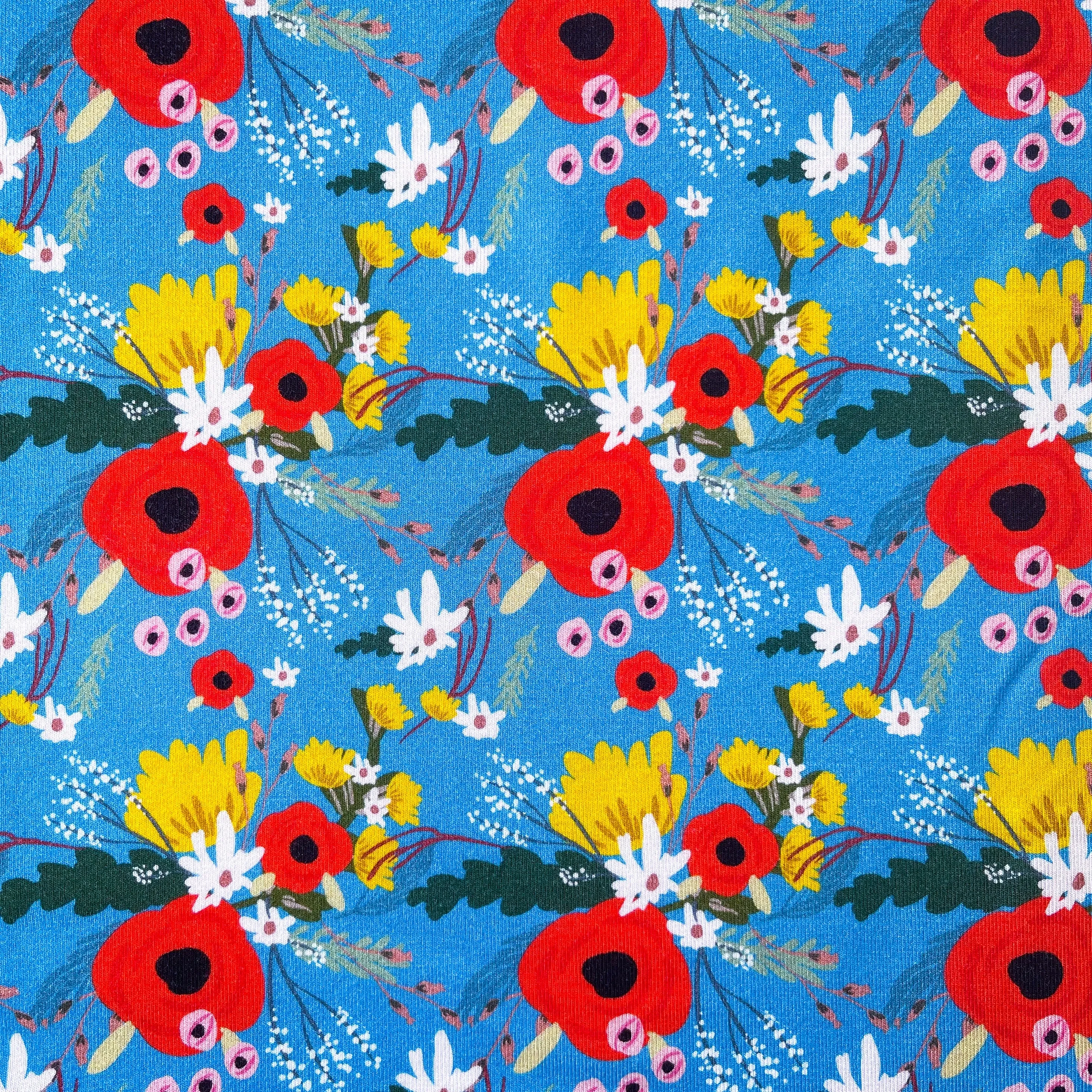 Wildflower Bouquet Bamboo Jersey Print Yardage