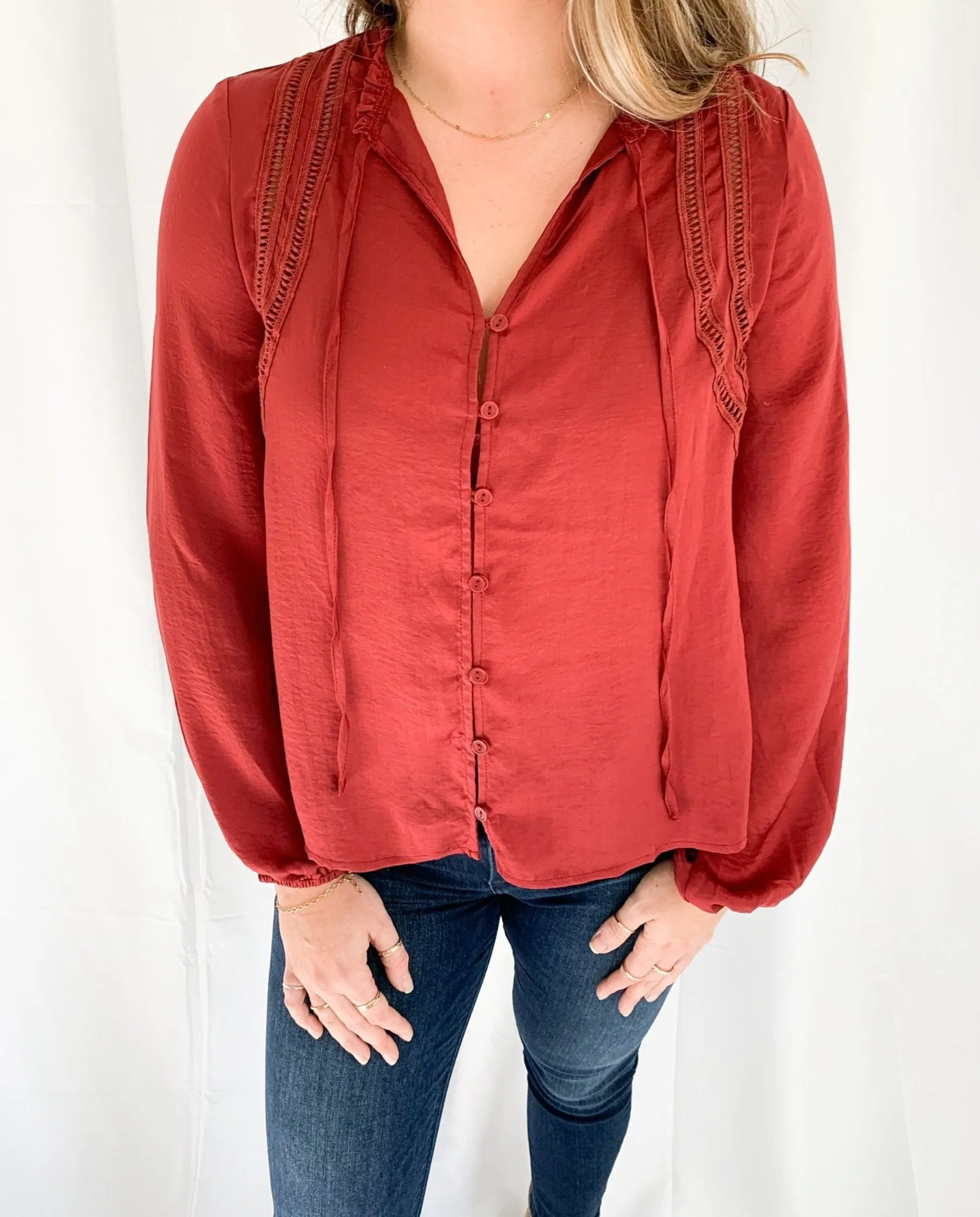 Winter Day Satin Blouse